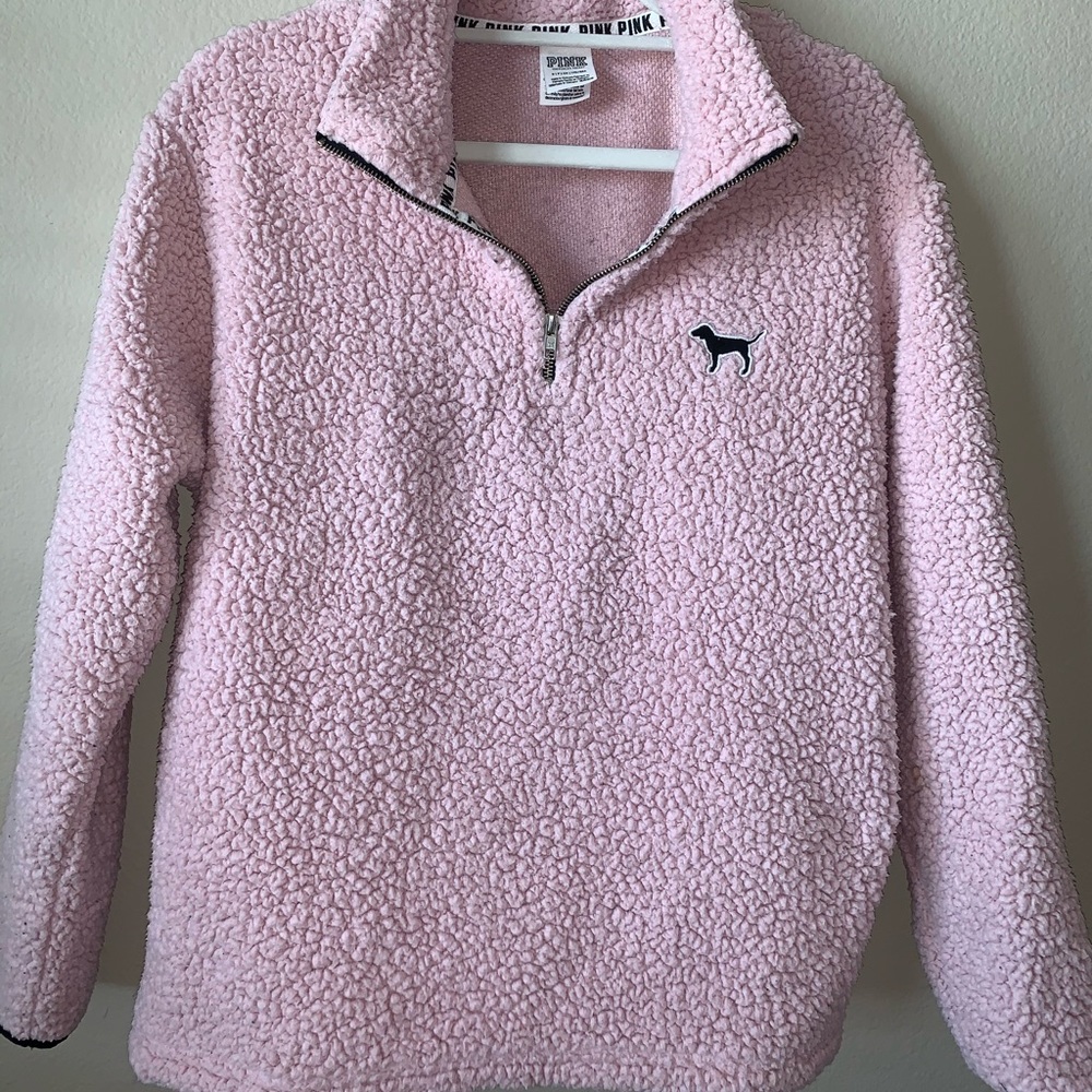VS Pink Sherpa Pullover